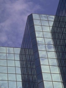 clouds in the glass